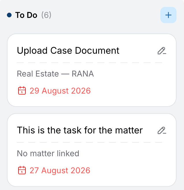 Task Management Mobile view